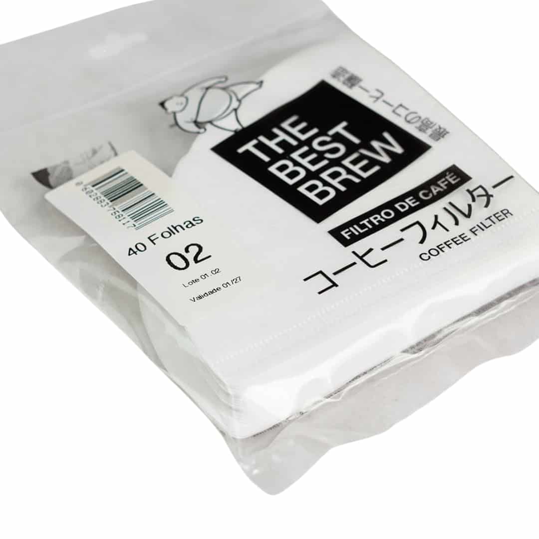 Filtro de papel Cônico The Best Brew - 02 - 40 Unidades - Branco