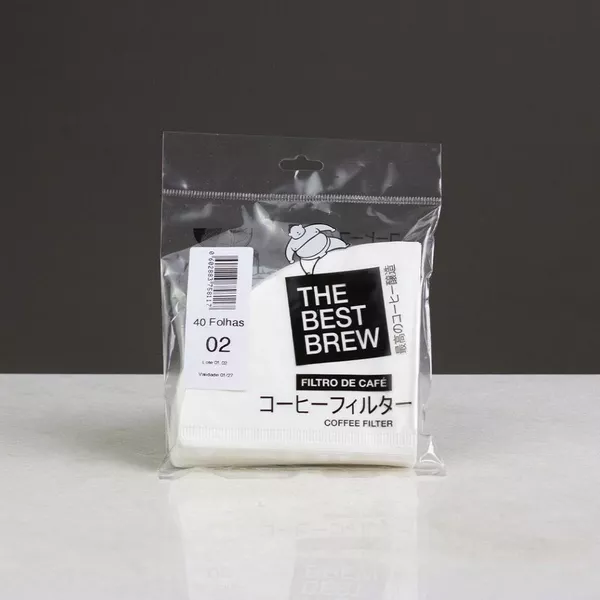Filtro de papel Cônico The Best Brew - 02 - 40 Unidades - Branco